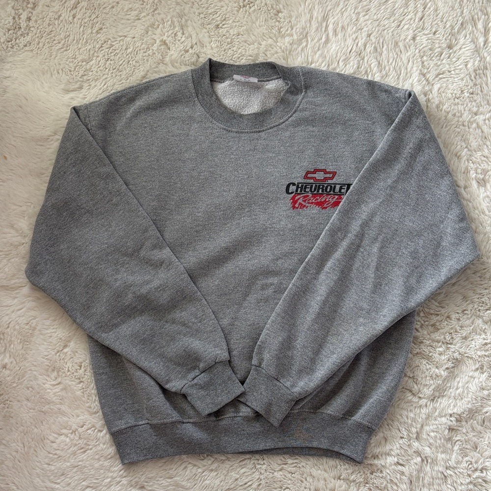 Vintage Jerzees Gray Chevrolet Racing Crewneck